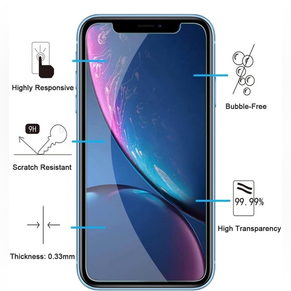 NEW'C 3 Pack Designed for iPhone 11 & iPhone XR Screen Protector Tempered Glass - Picture 2 of 13